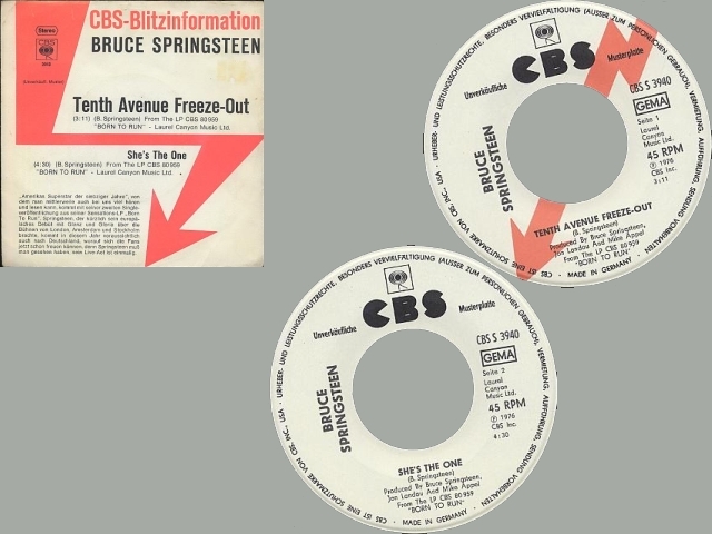 Bruce Springsteen - 10TH AVENUE FREEZE OUT / SHE'S THE ONE